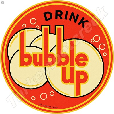 Drink Bubble Up 11.75'' Round Metal Sign