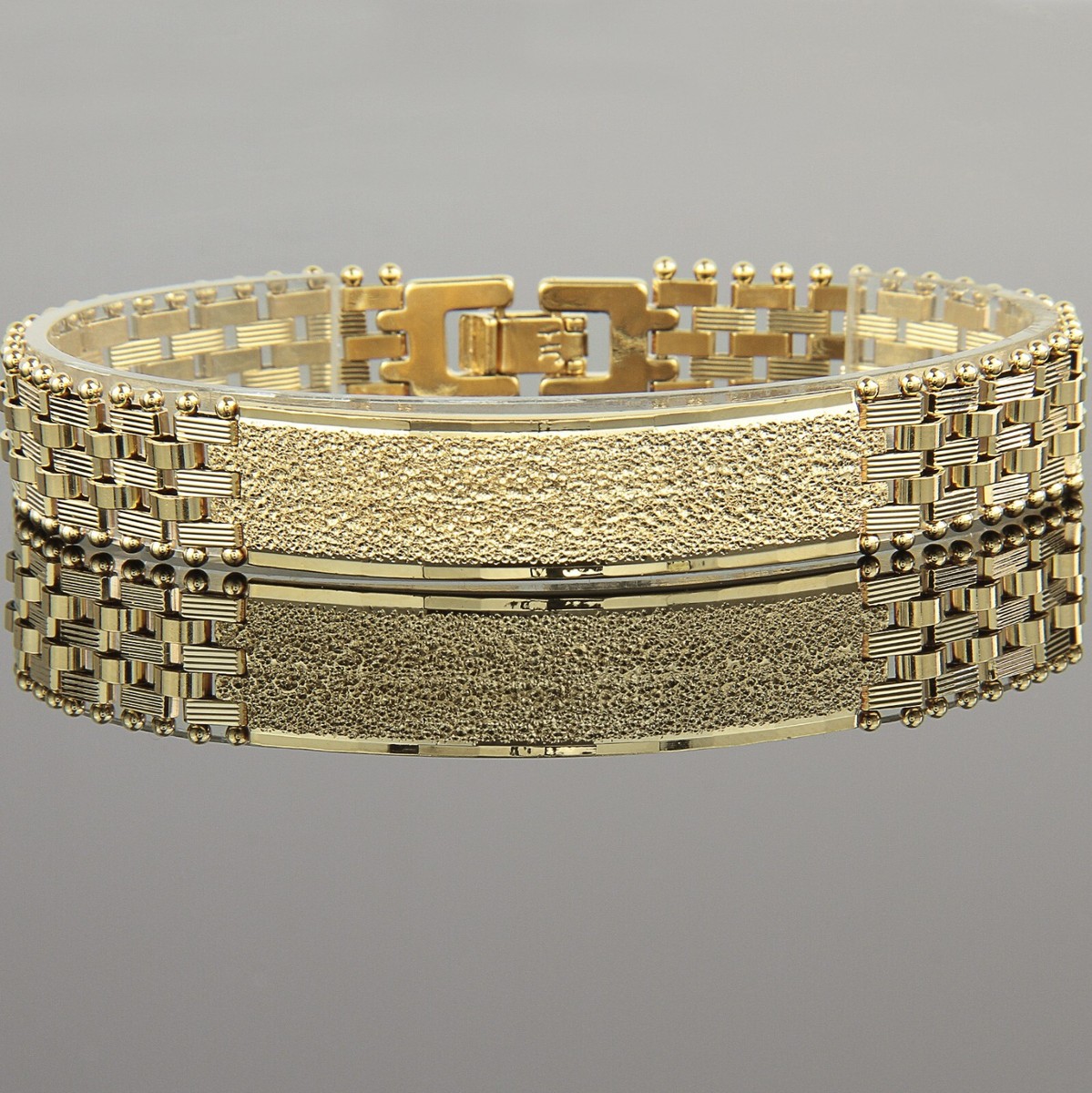 Luxus Armband Gold 750 18 Karat vergoldet Damen Herren 21 cm