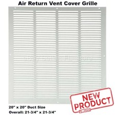 Air Return Grille 20 x 20 DUCT SIZE White Wal...