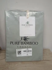 Pure Bamboo Queen Bed Sheet Set, Genuine 100% Organic Viscose Bamboo - Sea Glass