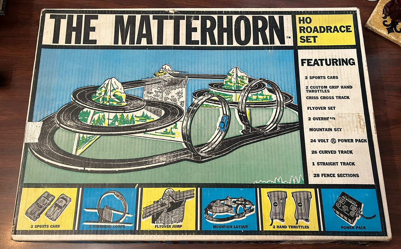 Vintage Marx Matterhorn HO Road Race Set Electric Slot Racing eBay