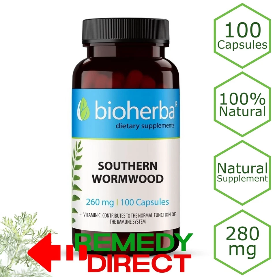 Wormwood Supplement with Artemisinin 100 Capsules Detox Cleanse Anti-Parasitic - Image 4 of 4