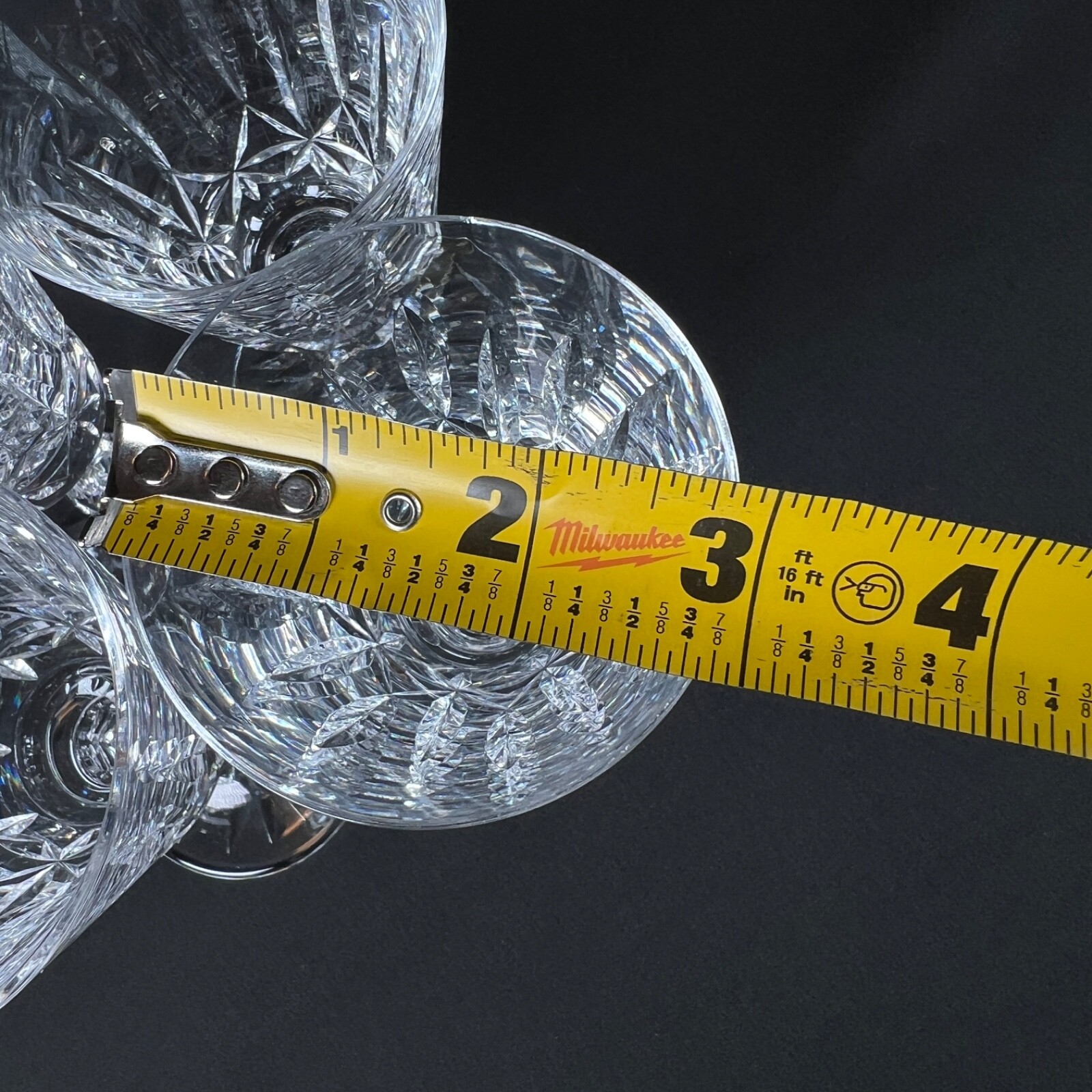 4 Vintage Waterford Crystal Rosslare 6" Clear Wine Glasses cup mug home decor