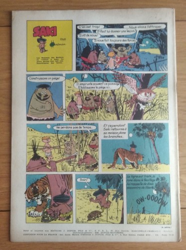 SPIROU ( journal ) n° 1043 , couverture Franquin , ( Dupuis , 10/04/1958 ) - Picture 2 of 2