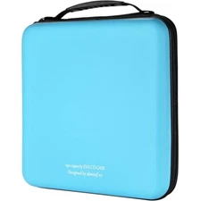 192 Disc CD DVD EVA Case Portable Zipper Holder Storage Organizer Wallet SkyBlue