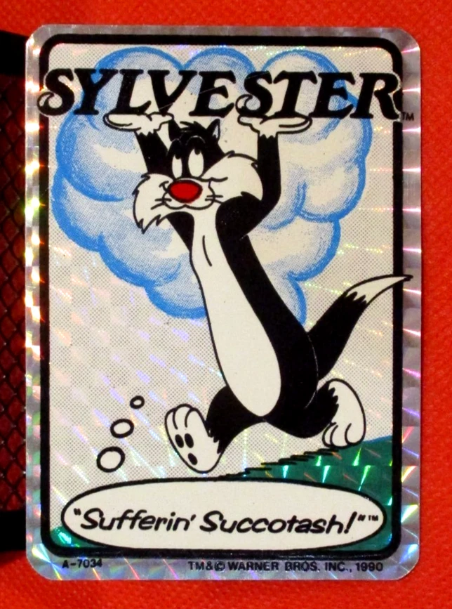 VINTAGE 1990 LOONEY TUNES VENDING MACHINE PRISM STICKER SYLVESTER - Image 2 of 3