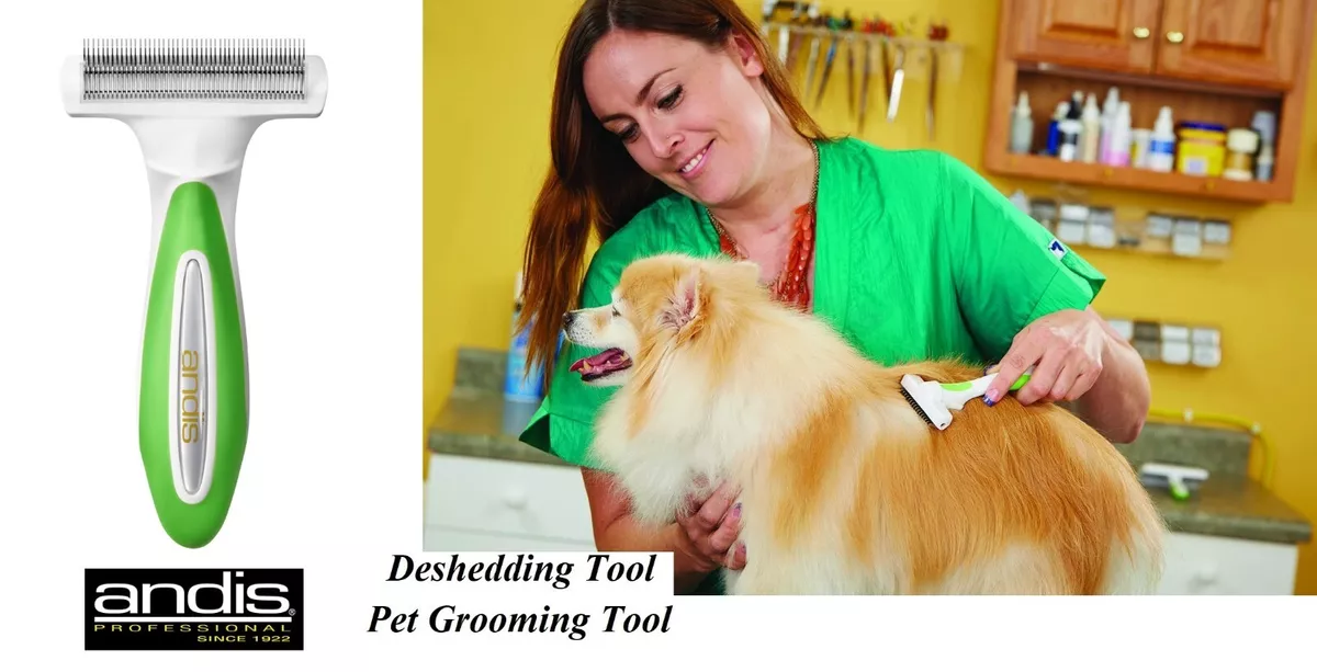 ANDIS FINE TOOTH DESHEDDING TOOL COAT STRIPPER Dematting Rake Mat ALL DOG BREED