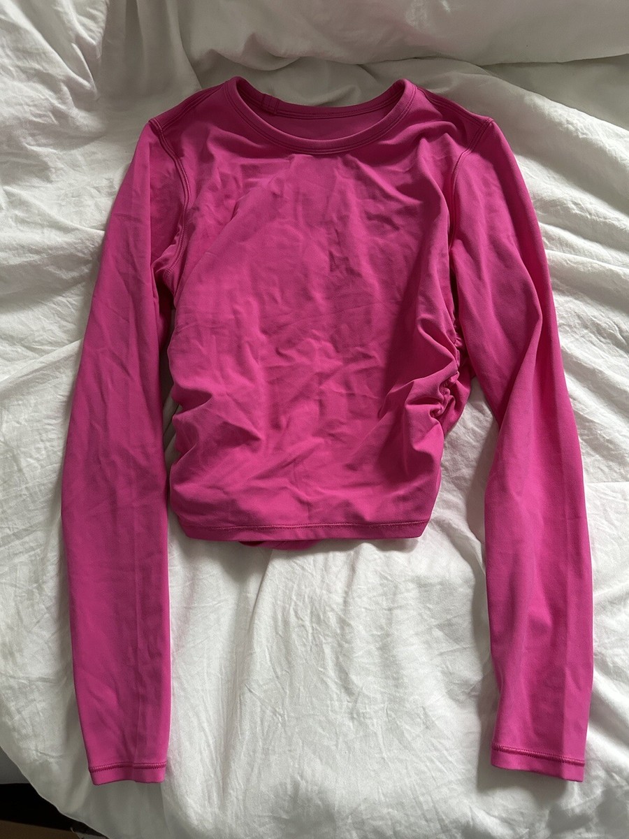 Lululemon ALL IT TAKES LONG SLEEVE *NULU SONIC PINK SZ 2 NWT Lululemon ALL IT TAKES LONG SLEEVE *NULU SONIC PINK SZ 2 NWT