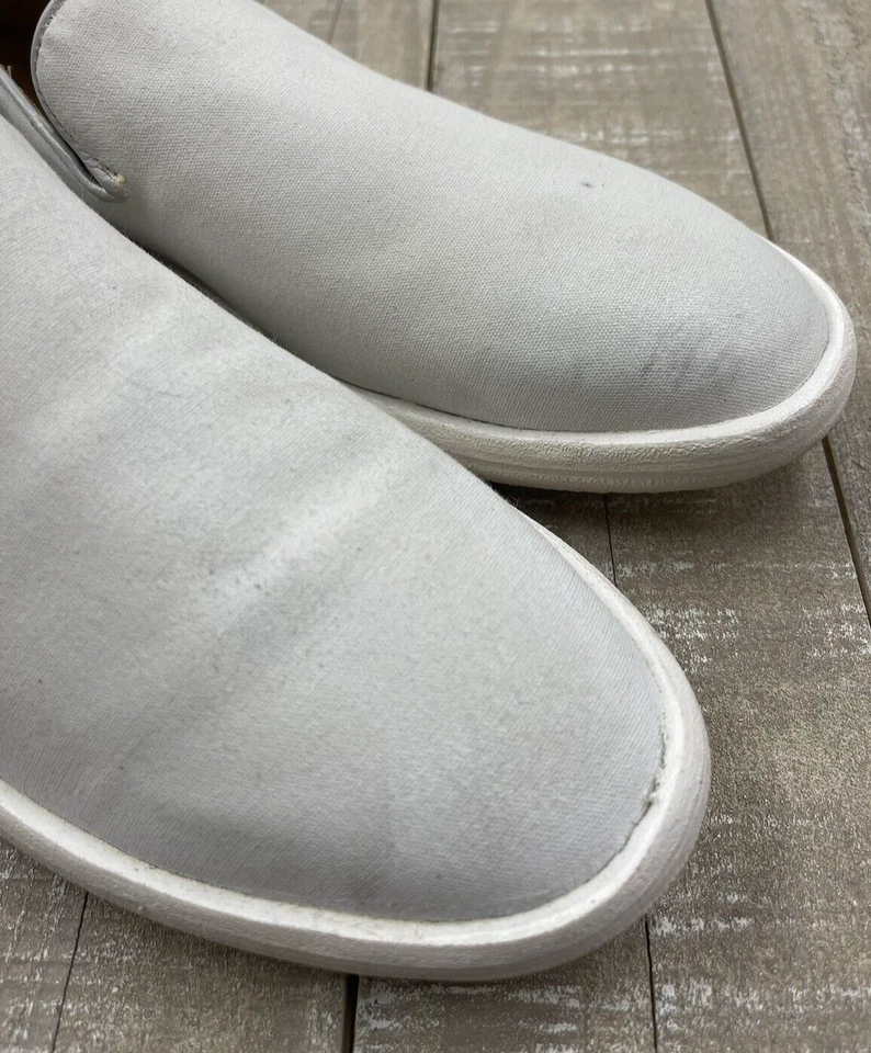 John Varvatos Slipper Loafer Leather Slip On Shoes In Light Grey (C) Size:9 - Image 4 of 4