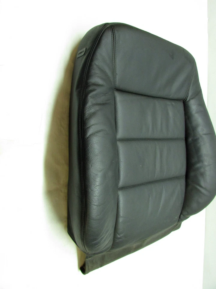2002 AUDI A6 C5 SEAT UPPER CUSHION FRONT RIGHT BLACK LEATHER OEM 00 01 02 03 04 - Image 2 of 4