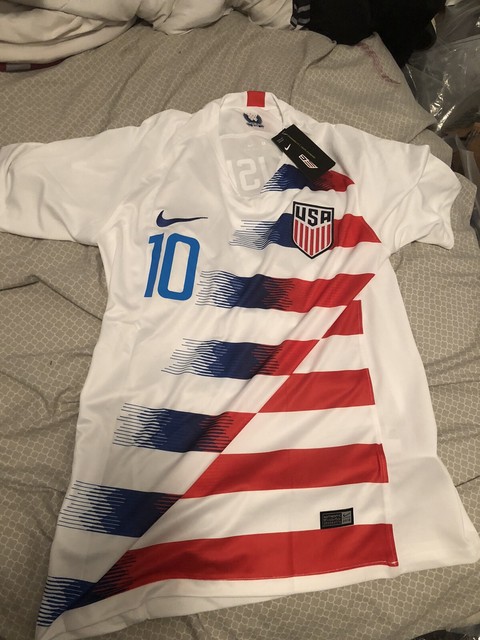 Christian Pulisic Jersey: 2018 United States National : USA White Adult