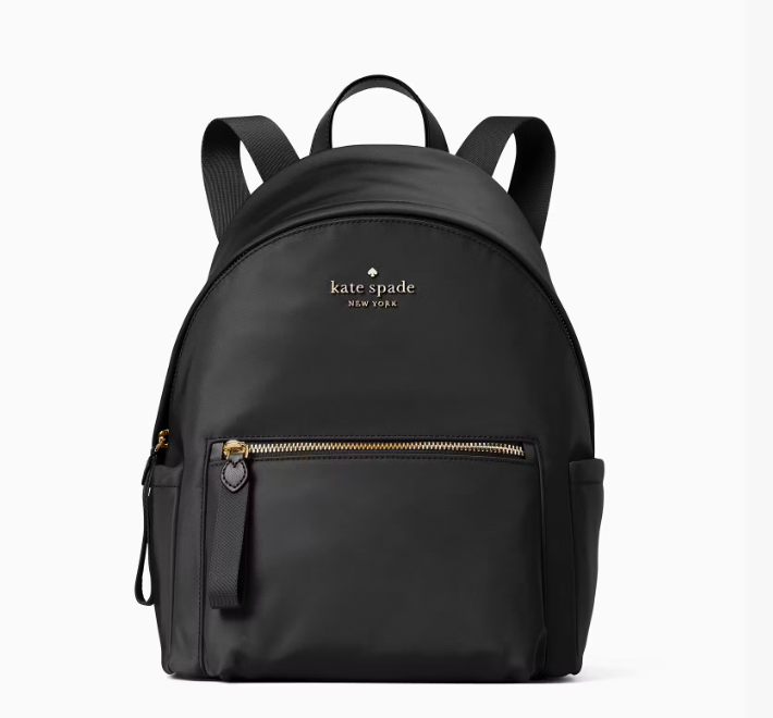 NWT Kate Spade New York Chelsea Medium Nylon Backpack Black Little better Nylon.