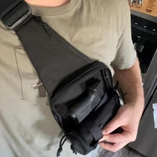 Tactical Gun Bag Shoulder Chest Pack for Concealed Carry Handgun Holster Pouch