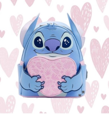 New Loungefly Disney Lilo Stitch Hot Air Balloon Heart Mini Backpack Loungefly Disney Lilo & Stitch Angel & Stitch Hot Air  main image 3