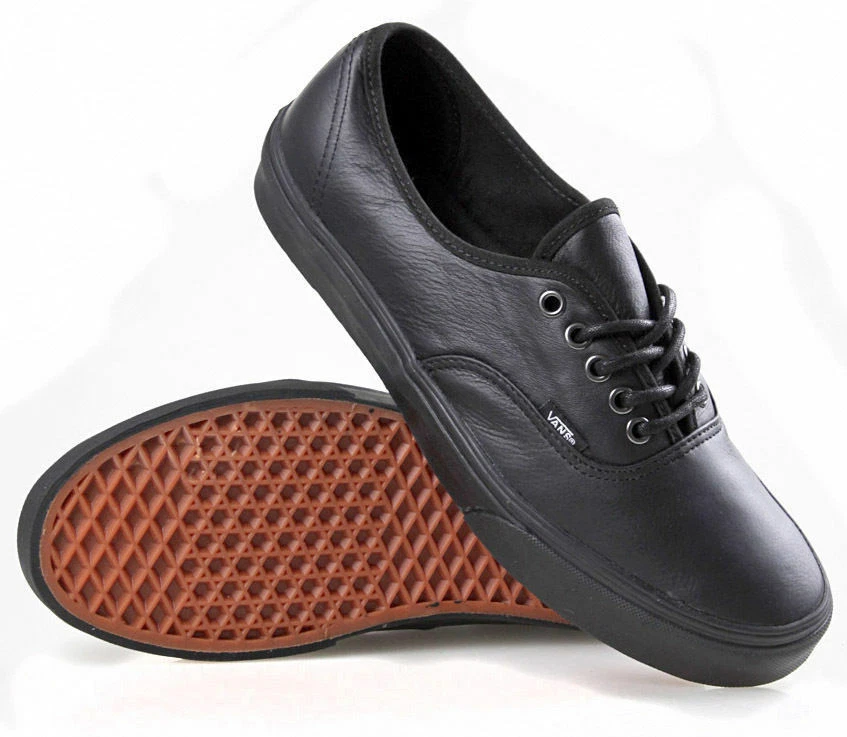 ZAPATOS VANS CUERO ITALIANO NEGRO/NEGRO TALLAS EE. UU. ESCOLAR |