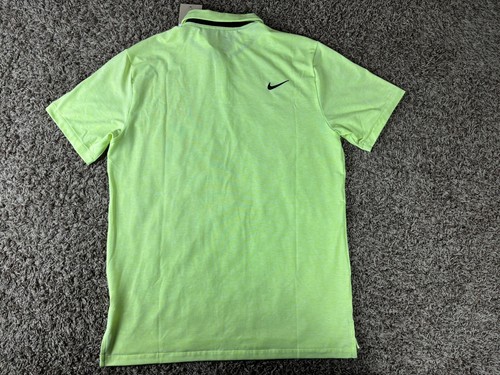 Nike Dri-FIT Tour Polo Golf Uomo Media DV3123-736 Lemon Twist Giallo Nero Nuova - Foto 6 di 6