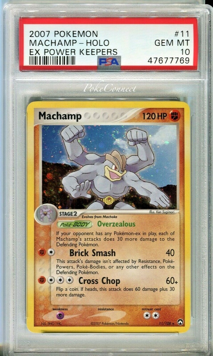 PSA 10 GEM MINT Pokemon MACHAMP Holo Rare 2007 ex Power PSA 10 GEM MINT Pokemon MACHAMP Holo Rare 2007 ex Power