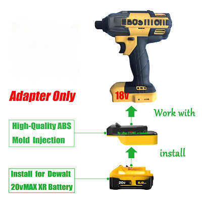1x Adapter for DeWalt 20v MAX XR Battery To for BOSTITCH 18v