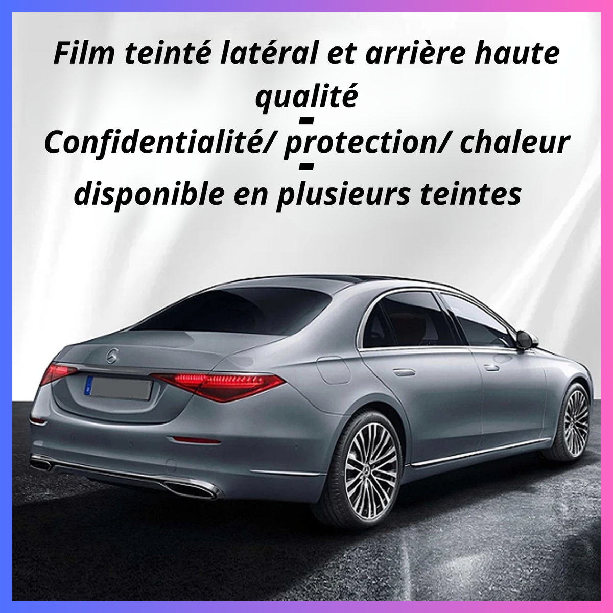 Bechoanigel Film Teinté Pour Voiture, 5% VLT Film De Protection Solaire Pour Voiture, 50 Cm X 3 M Film Teinté Pour Vitre De Voiture, Film Teinté Pour Fenêtre Pour Bloquer Les Rayons