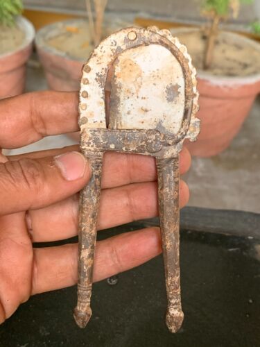 Écrou de bétel antique fabriqué à la main Areca écrou craquelure Sarota indienne - Photo 1/12