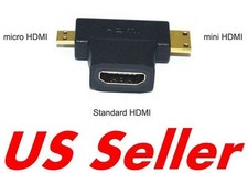 3 in 1 1080p HDMI Female to Micro / Mini HDMI Male Adapter Connecter Type D C A