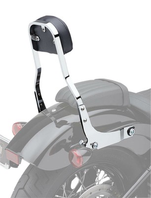 Cobra 602-2050 Detachable Backrest Kit - 14'' Chrome Square Harley