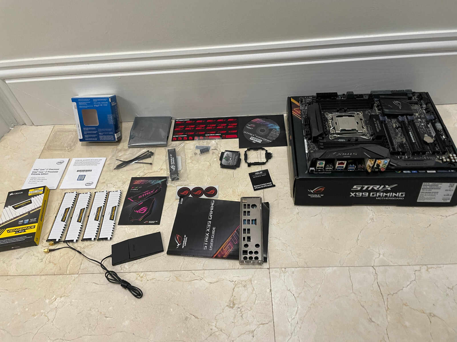 Gaming PC Parts Bundle/ Intel i76850k/64Gb RAM/ROG Styrix X99