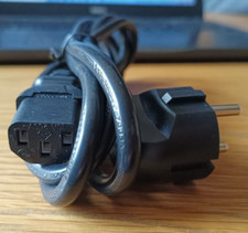 Cattle power cabel EU plug 1.5m length black 16A 250V to 10A 250V