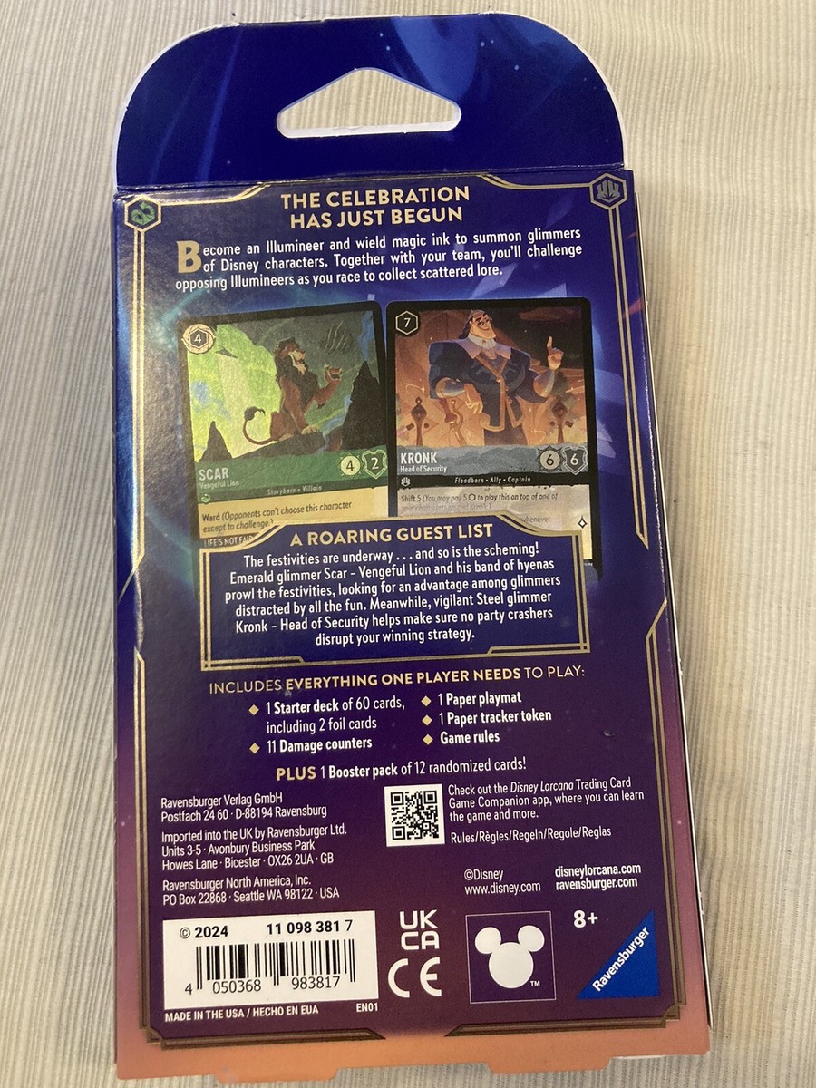 disney lorcana shimmering skies starter deck Emerald & Steel offering a blend of strategic control and formidable strength Disney Lorcana TCG: Shimmering Skies