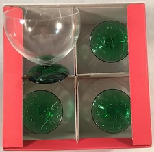 ZWIESEL MIKASA Crystal Glass Holiday Time Christmas Tree Footed Dessert Bowls Se