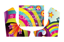 Grafica Bartop Cabinato Arcade Pandora Box Vinile Adesivi Raimbows and Stars