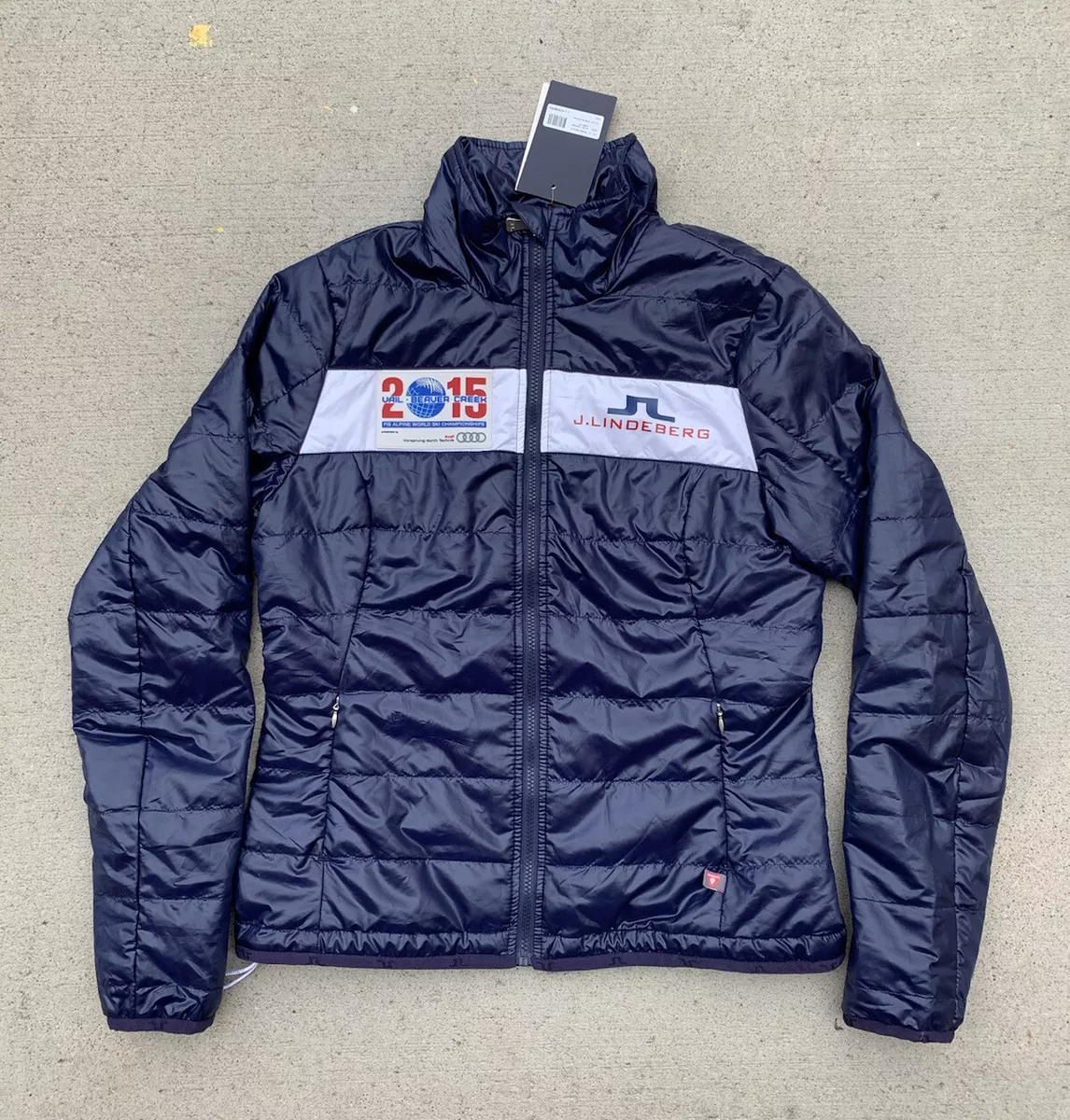J Lindeberg Primaloft Puffer Jacket 2015 World Alpine Ski Vail AUDI Womens Large