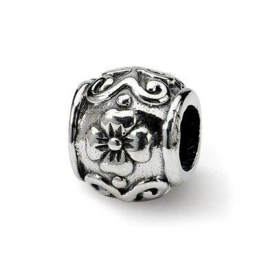 Floral Bead .925 Sterling Silver Antique Reflection Beads