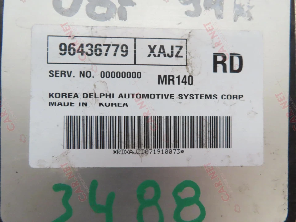 96436779 XAJZ CENTRALINA MOTORE ECU DAEWOO KALOS KLAS 1.4 16V 69KW DELPHI MR140 - Immagine 2 di 4