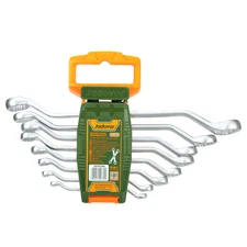 Jadever 8-Piece Offset Double Box End Wrench, 6-22mm, 12-Point, 45-Degree Deep