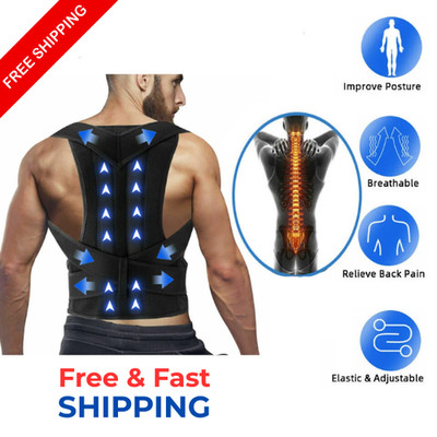 Adjustable Posture Corrector Low Back Support Shoulder Brace Belt for Men Women