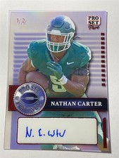 NATHAN CARTER 2023 Leaf Pro Set Pure Platinum Holographic Red AUTO 1/2 (U3)