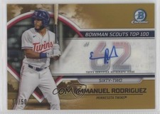 2023 Bowman Scouts Top 100 Gold Refractor 29/50 Emmanuel Rodriguez Auto 1j2