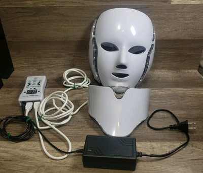 7 Colors LED Light Photon Face Mask Rejuvenation Skin Therapy Anti Wrinkles.Used