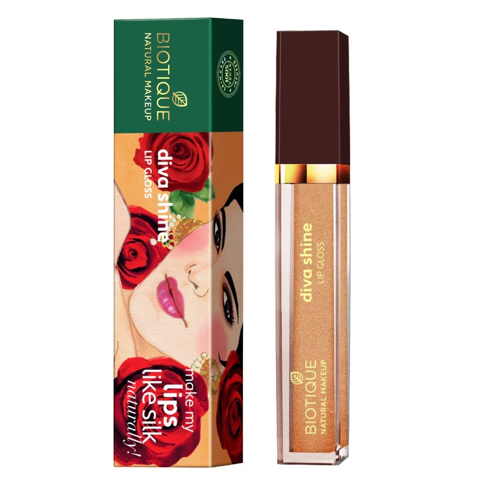 Biotique Natürlich Makeup Diva Glanz Lip Gloss, Topf Mit Gold 3.5ml - Bild 3 von 4