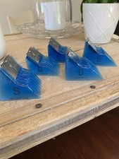 KIM LAUBE  CO BIG K BLADE COMBS FOR CLIPPERS 5 Pieces Sizes B -S Blue