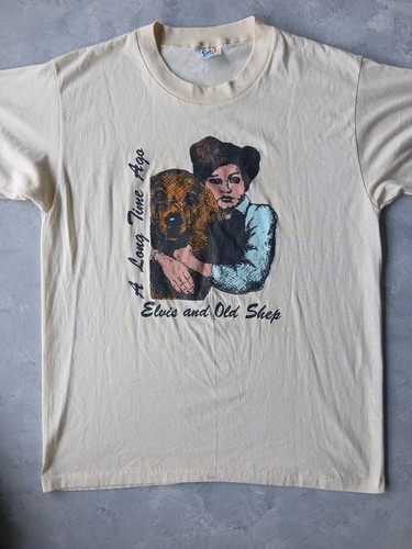 Vintage 70s Elvis Presley Single-Stitch Thin Graphic T-Shirt The King Rock Large - Picture 2 of 7
