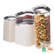Rubbermaid 8pc Brilliance Pantry Food Storage Container Set: Clea