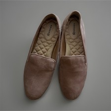 Birdies Women's Suede Slip-On Loafer Flats "The Starling" in Latte Suede