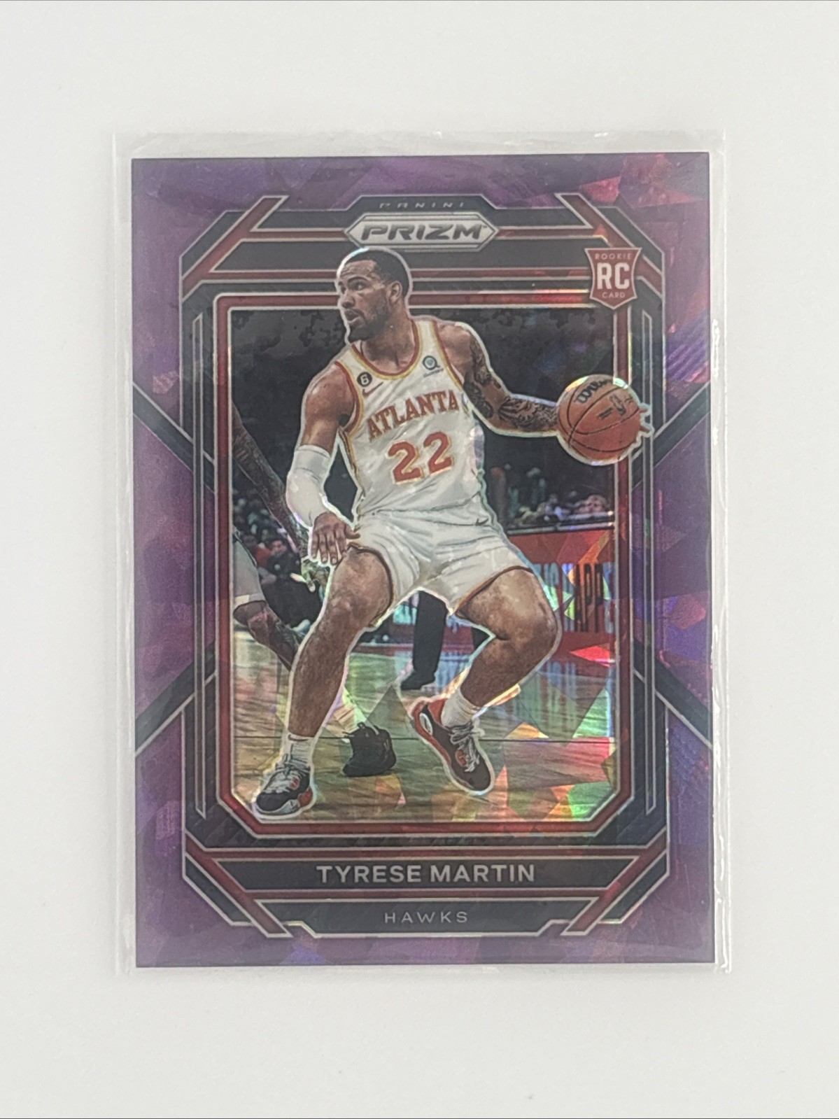 2022-23 Panini Prizm TYRESE MARTIN Purple Prizm Rookie /99 Atlanta Hawks RC #241