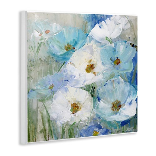 Blue Spring Poppies Wall Plaque Art Design by Sally Swatland, 12 x 12 - Bild 3 von 7