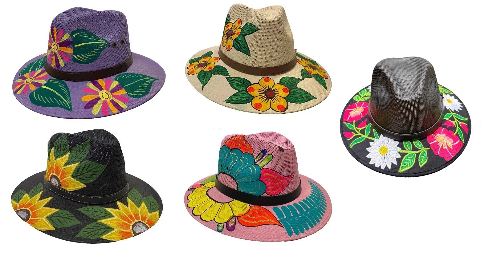 Artisanal Hand Painted Mexican Sombrero Cowboy Hat