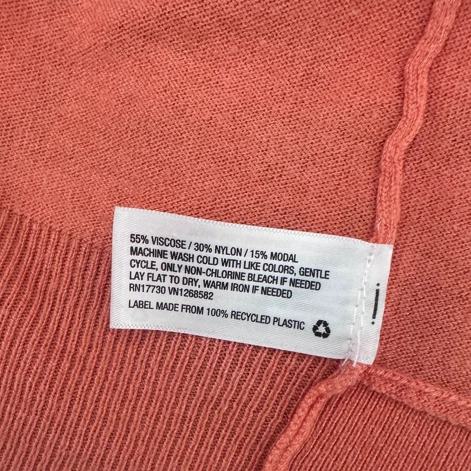 Cárdigan Suéter Viscosa Modal Nylon Rosa Merona Mujer XL Frente Abierto  Foto 4 de 4