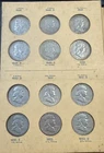Franklin Silver Half Dollar Set 1948-1963 35 Circ. Condition Coins - LOC Album