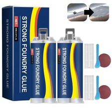 Strong Foundry Glue,Metal Repair Glue, AB Metal Glue Heary Duty Weld 85ml 2PCS